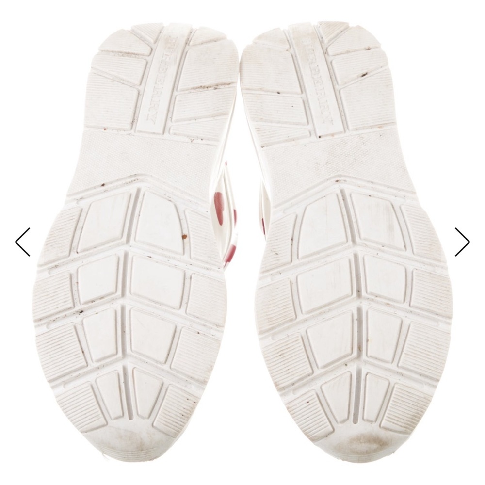 Burberry White and Red Heart Sneakers - Picture 5 of 5
